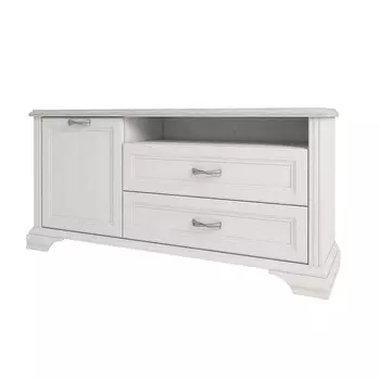 Тумба monako rtv 1d2sn (анрэкс) белый 136x65x37 см.