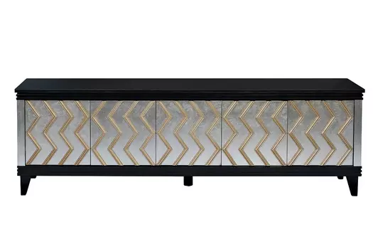 Тумба под телевизор (garda decor) черный 193x60x45 см.