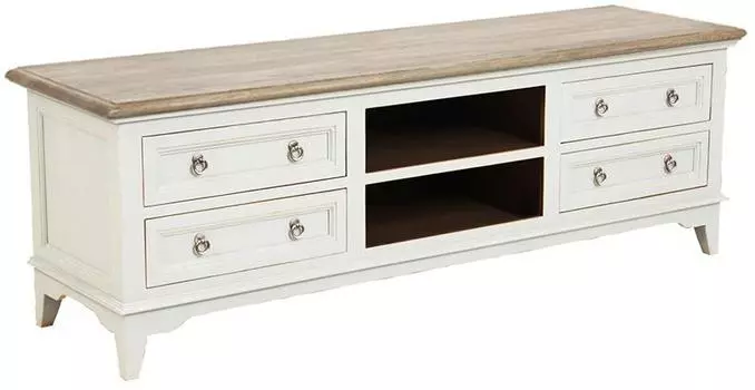 Тумба под телевизор либерти (инлавка) белый 180x60x49 см.