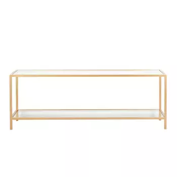 стеклянная тумба под тв (for miss) золотой 140.0x50.0x37.0 см.