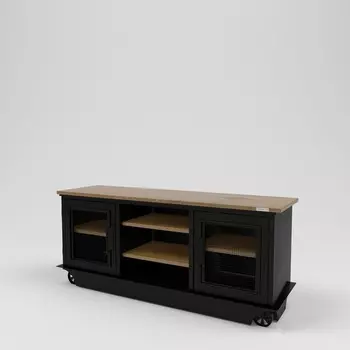 Тумба под тв лофт (kovka object) черный 140.0x60.0x40.0 см.