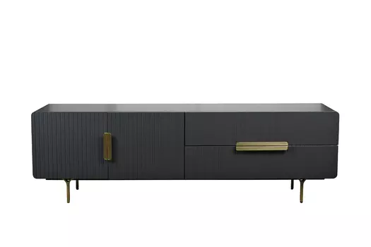 тумба под тв серая 180*55 (garda decor) серый 180x55x42 см.