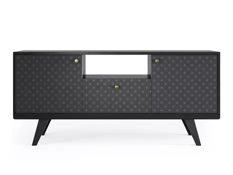 Тумба под тв thimon (the idea) черный 135x60x45 см.