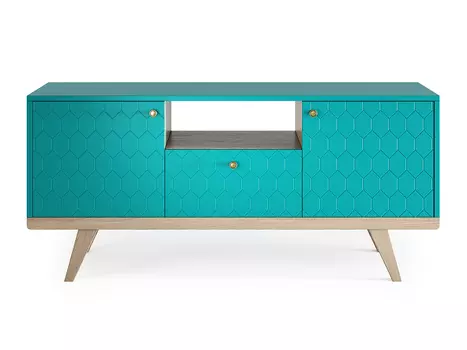 Тумба под тв thimon v2 (the idea) бирюзовый 135x60x45 см.