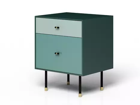 Тумба прикроватная eastwood (myfurnish) бирюзовый 53x66x45.5 см.