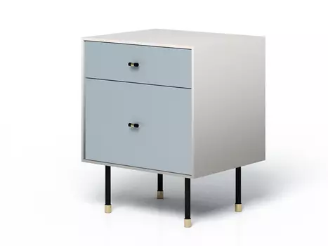 Тумба прикроватная eastwood (myfurnish) голубой 53x66x45.5 см.