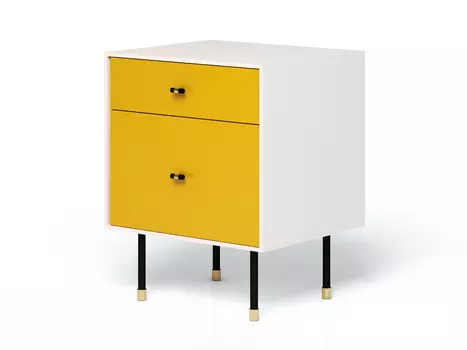 Тумба прикроватная eastwood (myfurnish) желтый 53x66x45.5 см.