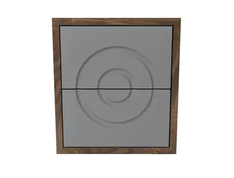 Тумба прикроватная круги на воде (odingeniy) серый 43.0x50.0x45.0 см.