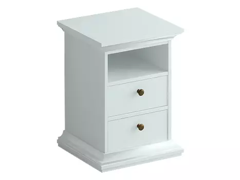 Тумба прикроватная reina (ogogo) белый 44x59x40 см.