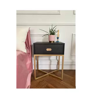 Тумба с ящиком “пэри” (for miss) золотой 45x60x30 см.