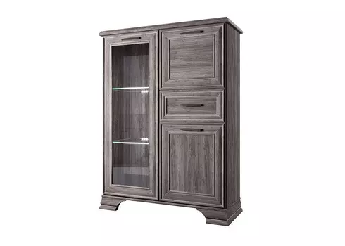 Тумба tiffany 1v2d1s (анрэкс) коричневый 94x126x37 см.