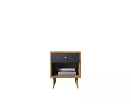 Тумбочка berber (etg-home) черный 40x50x35 см.