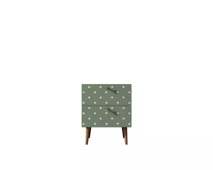 Тумбочка berber (etg-home) зеленый 40x50x35 см.