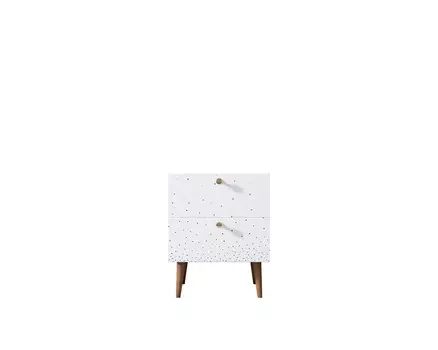 Тумбочка berber с двумя ящиками (etg-home) белый 40.0x50.0x35.0 см.