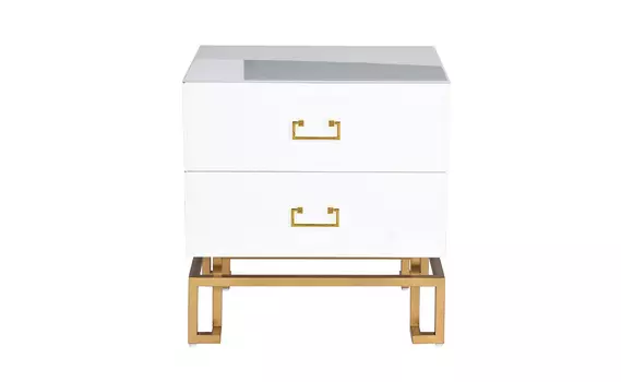 Тумбочка (garda decor) белый 55x58x40 см.