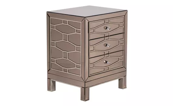 Тумбочка (garda decor) серебристый 51x66x42 см.