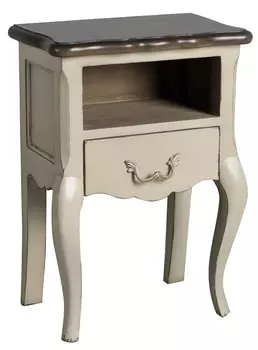 Тумбочка прикроватная открытая поместье (инлавка) бежевый 45x63x30 см.