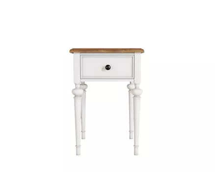 Тумбочка в стиле прованс odri с одним ящиками (etg-home) белый 40x60x35 см.