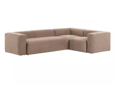 Угловой диван blok (la forma) розовый 320x69x230 см.