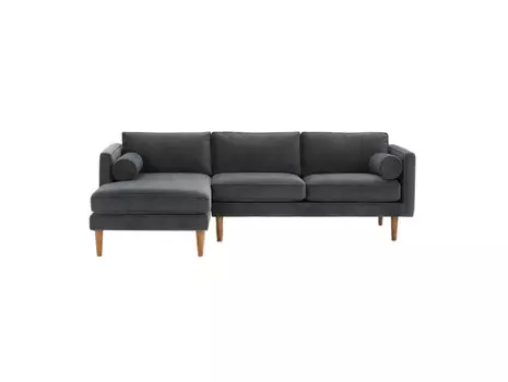 Угловой диван blues (темный) (myfurnish) серый 215x76x147 см.