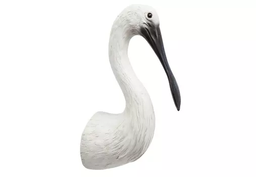 Украшение настенное african spoonbill (kare) белый 15x28x10 см.