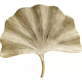 Украшение настенное ginkgo leaf (kare) золотой 50x44x8 см.