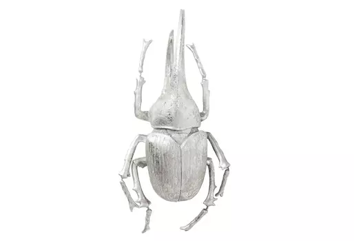Украшение настенное herkules beetle (kare) серебристый 27x41x14 см.