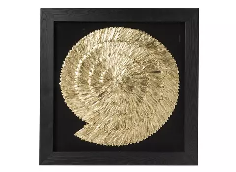 Украшение настенное в рамке snail (kare) золотой 120x120x5 см.