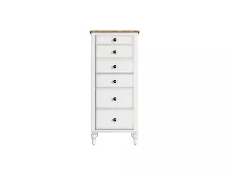 Узкий комод odri (etg-home) белый 50x120x40 см.