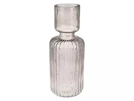 Ваза ambra glass (ogogo) серый 30 см.