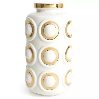 Ваза circles (ist casa) белый 32 см.