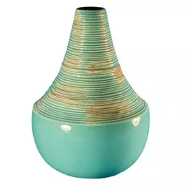 Ваза декоративная (farol) бирюзовый 23.0x33.0x23.0 см.