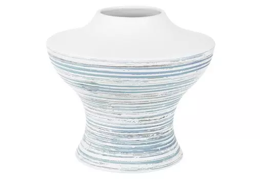 Ваза декоративная (farol) голубой 28x26 см.