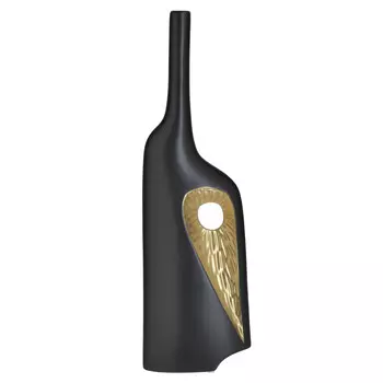 Ваза educa (to4rooms) черный 16.0x50.0x7.0 см.