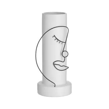 Ваза face (to4rooms) белый 15x28x12 см.