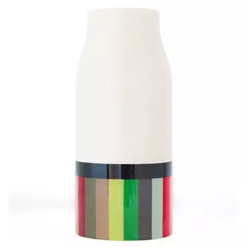 Ваза фарфоровая stripes (remember) белый 25 см.