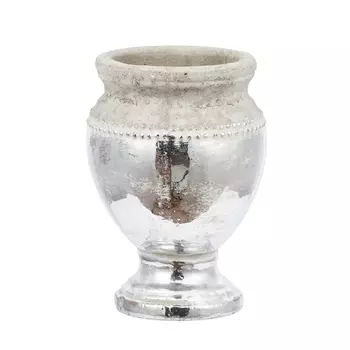 Ваза (glasar) серебристый 17.5x23.5x17.5 см.