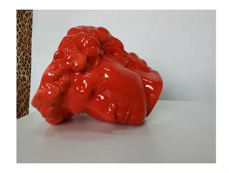 Ваза голова венеры (starbarrel) красный 18x20x22 см.