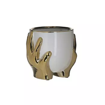 Ваза hand license (to4rooms) золотой 17.0x16.0x15.0 см.