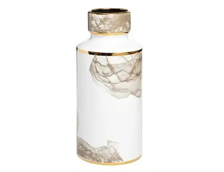 Ваза керамическая белая (garda decor) мультиколор 14x32x14 см.