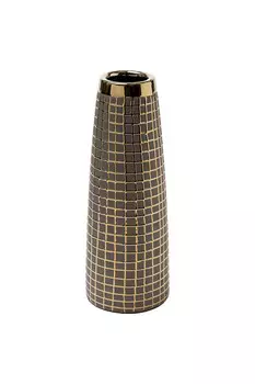Ваза керамическая c золотым декором (garda decor) золотой 24 см.