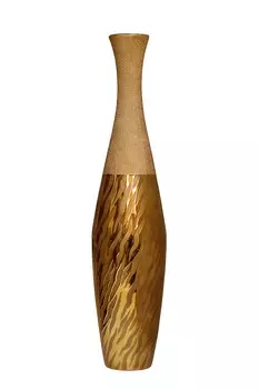 Ваза керамическая (garda decor) золотой 17x80x17 см.