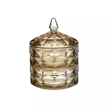 Ваза с крышкой conduct (to4rooms) коричневый 18 см.