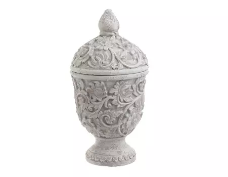 Ваза с крышкой corvego (to4rooms) серый 35 см.