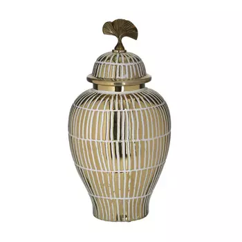 Ваза с крышкой detect (to4rooms) золотой 36 см.