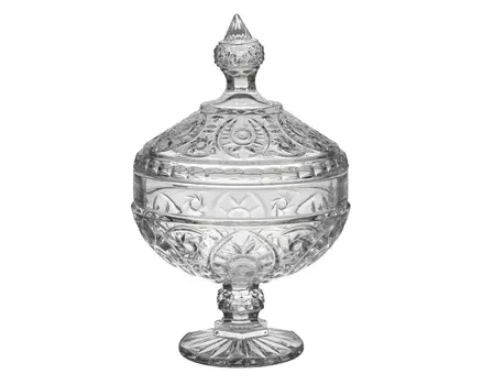 Ваза с крышкой flam (to4rooms) прозрачный 24 см.