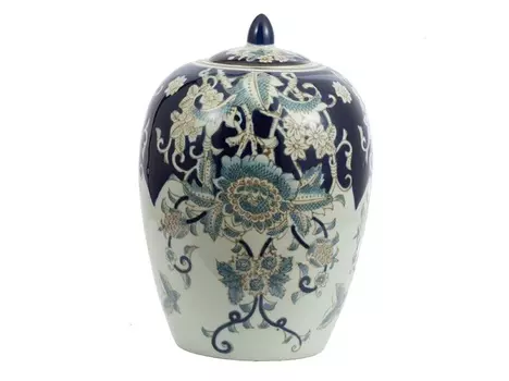 Ваза с крышкой (glasar) синий 20.0x29.0x20.0 см.