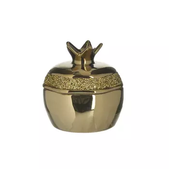Ваза с крышкой гранат railway (to4rooms) золотой 14x16x14 см.