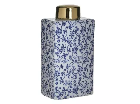 Ваза с крышкой occur (to4rooms) синий 13x25x9 см.