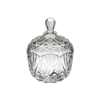 Ваза с крышкой precede (to4rooms) прозрачный 19 см.